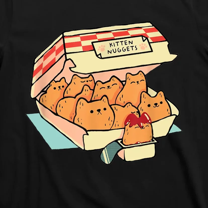 Kitten Nuggets Fast Food Cat And Chicken Nugget Lover Quote T-Shirt