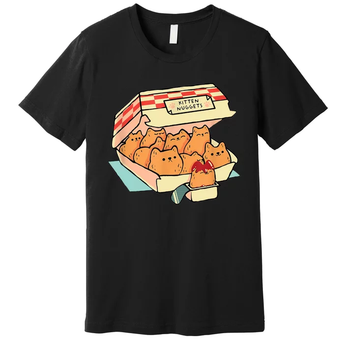 Kitten Nuggets Fast Food Cat And Chicken Nugget Lover Quote Premium T-Shirt