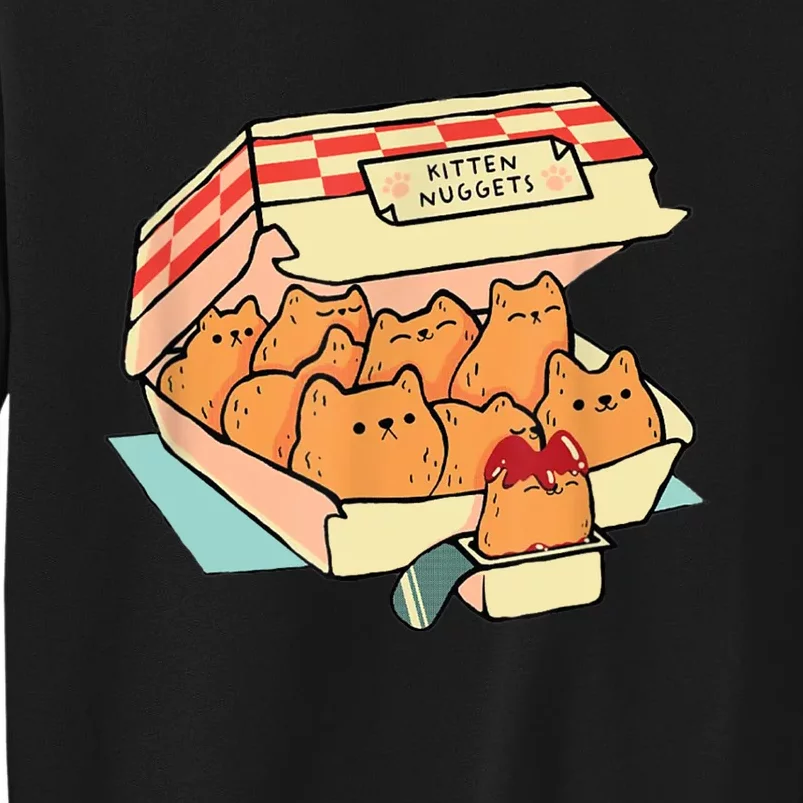 Kitten Nuggets Fast Food Cat And Chicken Nugget Lover Quote Tall Sweatshirt