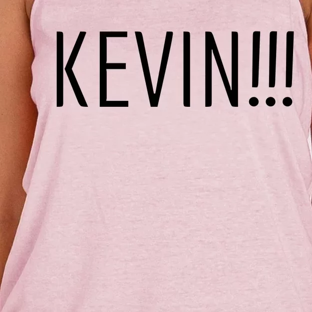 Kevin Name Funny Christmas Sayings Women's Knotted Racerback Tank