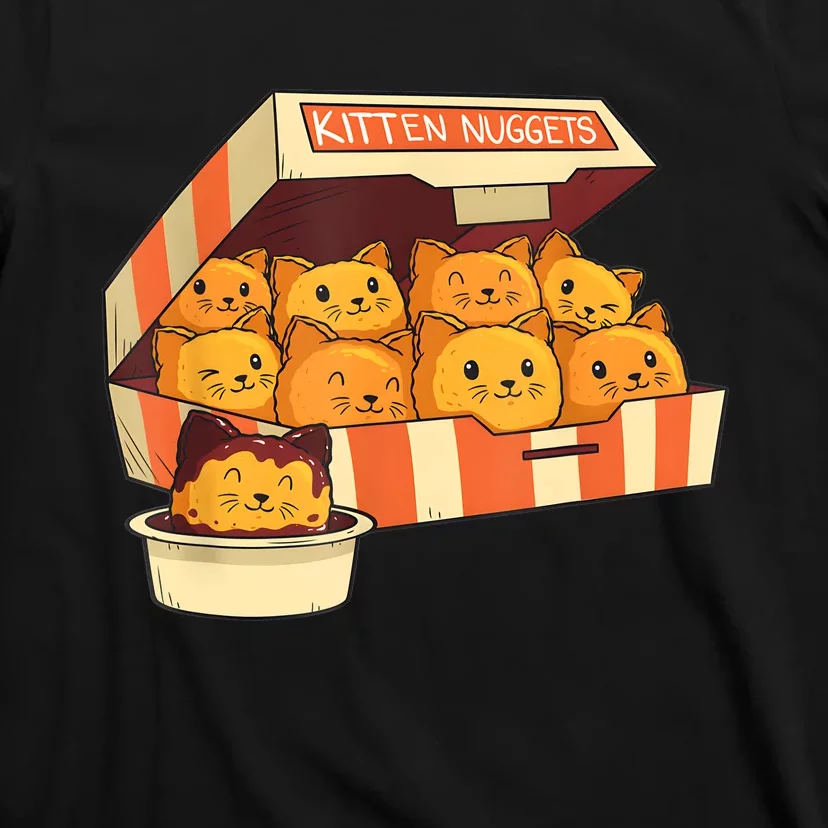 Kitten Nuggets Funny Cats And Chicken Nuggets Lover Funny Cat T-Shirt