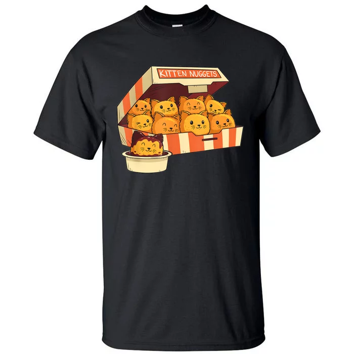 Kitten Nuggets Funny Cats And Chicken Nuggets Lover Funny Cat Tall T-Shirt