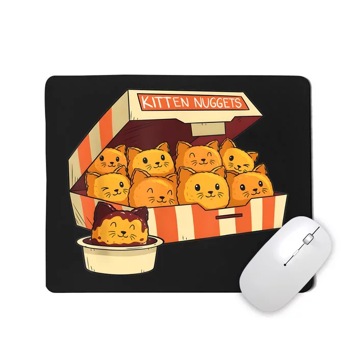 Kitten Nuggets Funny Cats And Chicken Nuggets Lover Funny Cat Mousepad