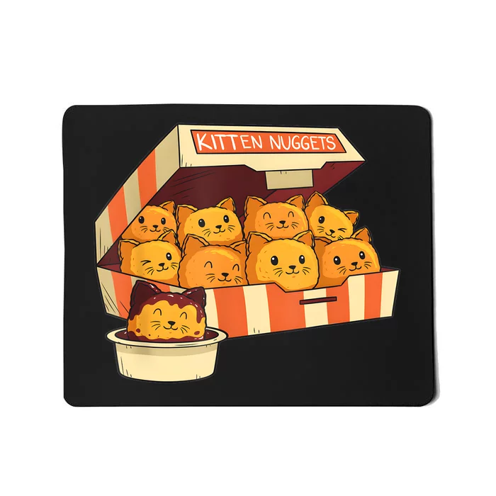 Kitten Nuggets Funny Cats And Chicken Nuggets Lover Funny Cat Mousepad