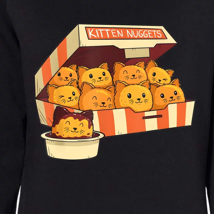 Kitten Nuggets Funny Cats And Chicken Nuggets Lover Funny Cat Womens California Wash Sweatshirt