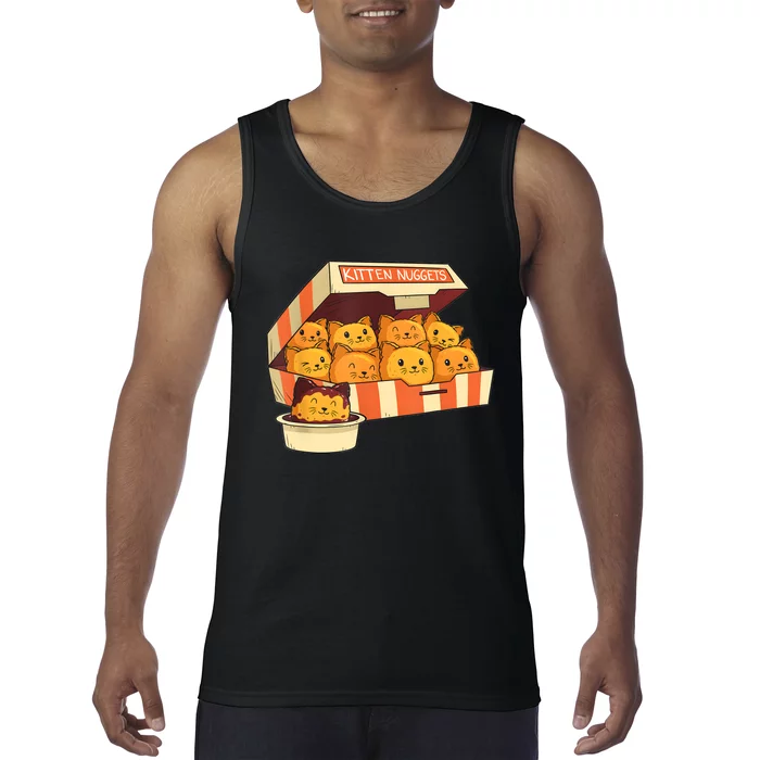 Kitten Nuggets Funny Cats And Chicken Nuggets Lover Funny Cat Tank Top