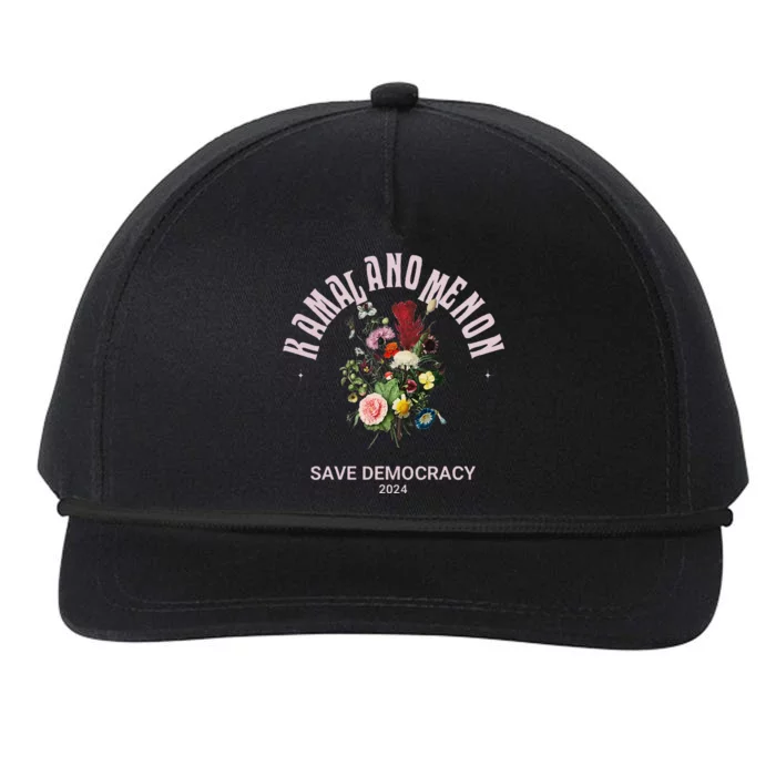 Kamala Nomenon Floral First Female President Snapback Five-Panel Rope Hat