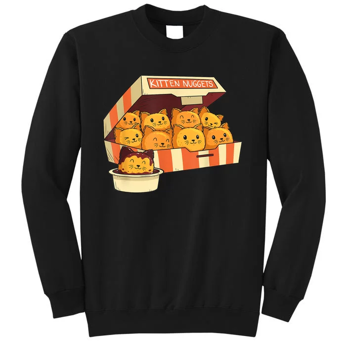 Kitten Nuggets Funny Cats & Chicken Nuggets Lover Funny Cat Tall Sweatshirt