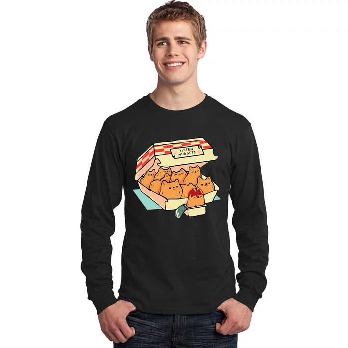 Kitten Nuggets Fast Food Cat And Chicken Nugget Lover Quote Tall Long Sleeve T-Shirt