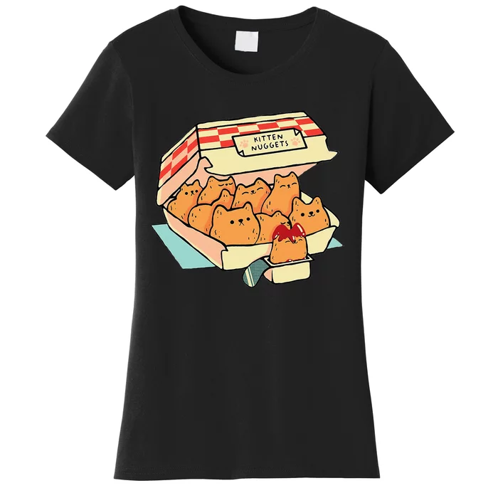 Kitten Nuggets Fast Food Cat And Chicken Nugget Lover Quote Women's T-Shirt