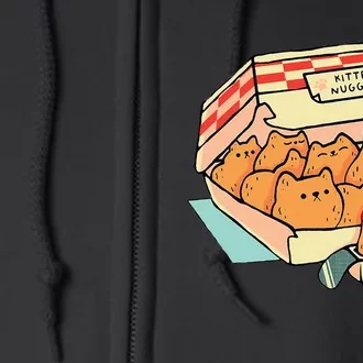 Kitten Nuggets Fast Food Cat And Chicken Nugget Lover Quote Full Zip Hoodie