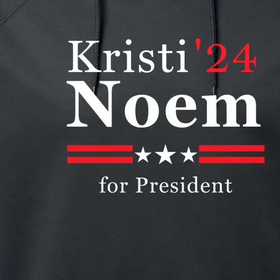 Kristi Noem For President 2024 Performance Fleece Hoodie