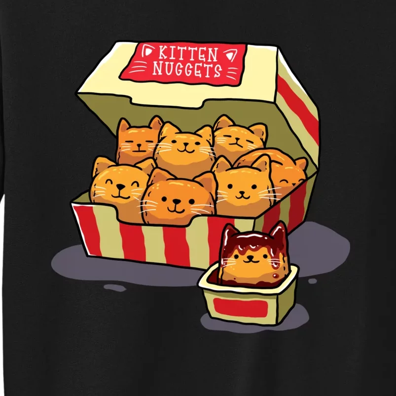 Kitten Nuggets Food Pun Cat Lover Gift Chicken Nuggets Sweatshirt