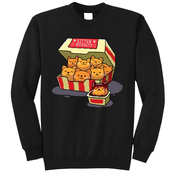 Kitten Nuggets Food Pun Cat Lover Gift Chicken Nuggets Sweatshirt