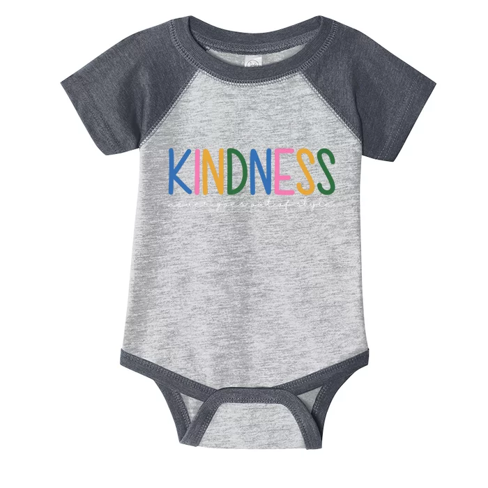 Kindness Never Goes Out Of Style Colorful Infant Baby Jersey Bodysuit