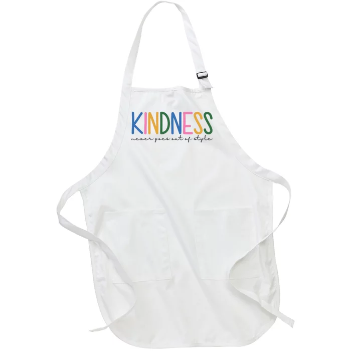 Kindness Never Goes Out Of Style Colorful Full-Length Apron With Pocket