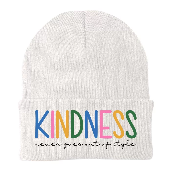 Kindness Never Goes Out Of Style Colorful Knit Cap Winter Beanie