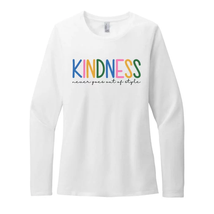 Kindness Never Goes Out Of Style Colorful Womens CVC Long Sleeve Shirt