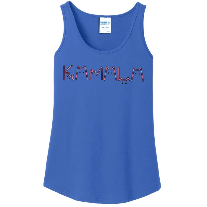 Kamala Name In Cat Letters Ladies Essential Tank