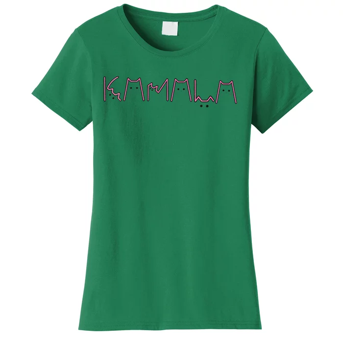 Kamala Name In Cat Letters Women's T-Shirt