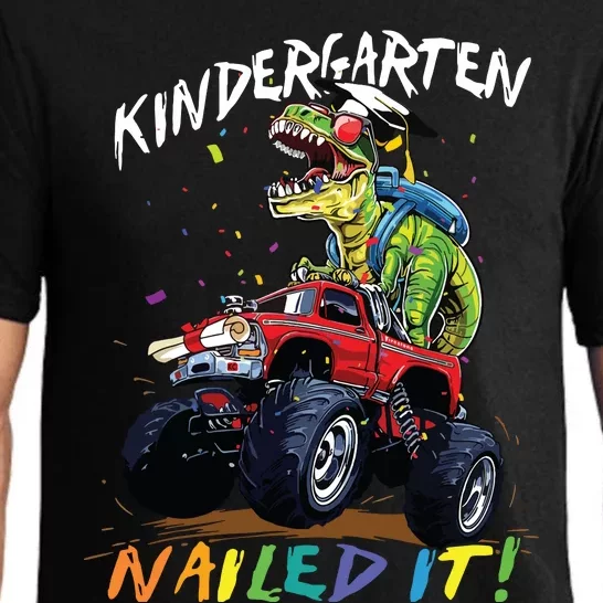 Kindergarten Nailed It Dinosaur Truck Last Day Of School Boy Pajama Set