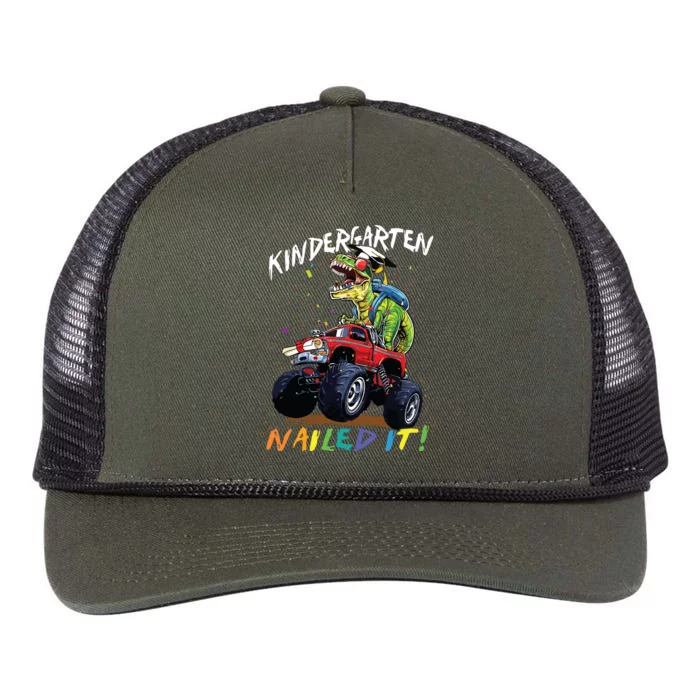 Kindergarten Nailed It Dinosaur Truck Last Day Of School Boy Retro Rope Trucker Hat Cap