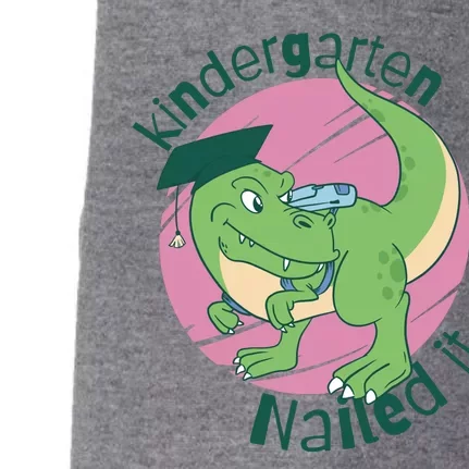 Kindergarten Nailed It Graduation Dinosaur Doggie 3-End Fleece Hoodie