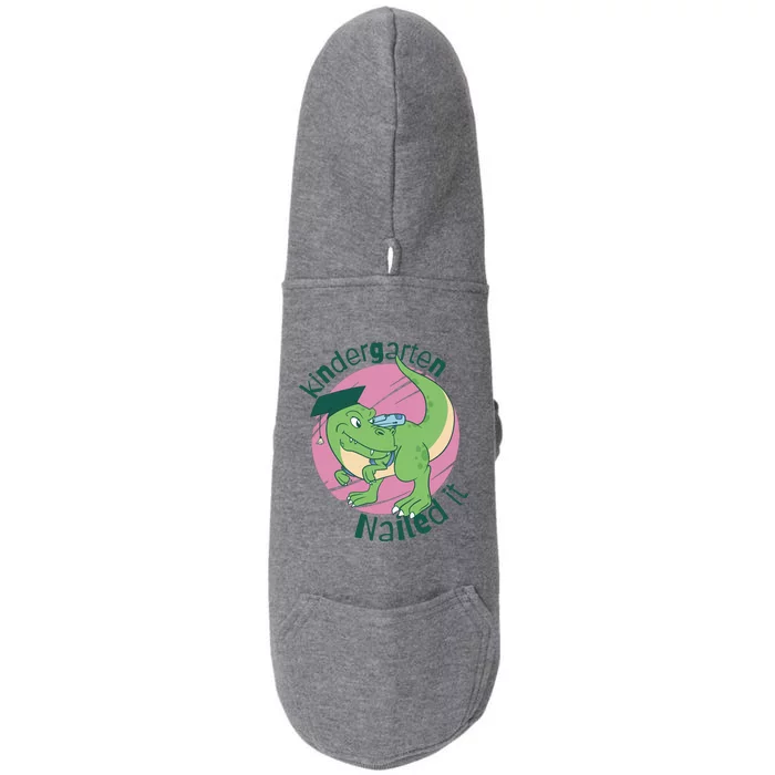 Kindergarten Nailed It Graduation Dinosaur Doggie 3-End Fleece Hoodie