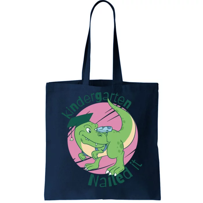 Kindergarten Nailed It Graduation Dinosaur Tote Bag