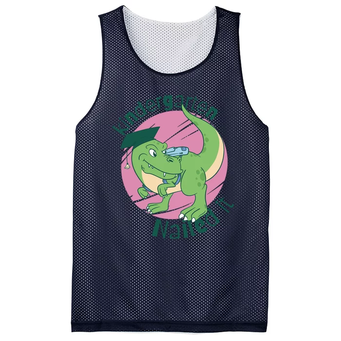 Kindergarten Nailed It Graduation Dinosaur Mesh Reversible Basketball Jersey Tank