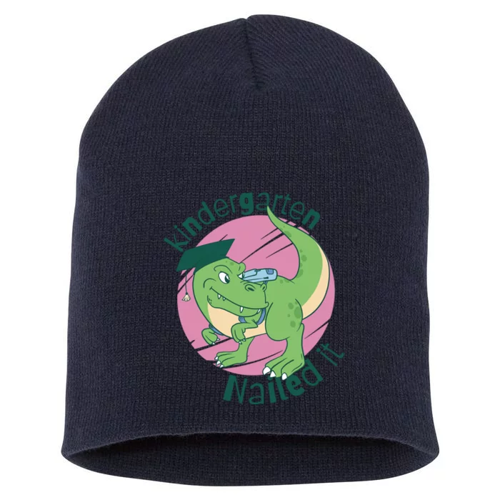 Kindergarten Nailed It Graduation Dinosaur Short Acrylic Beanie