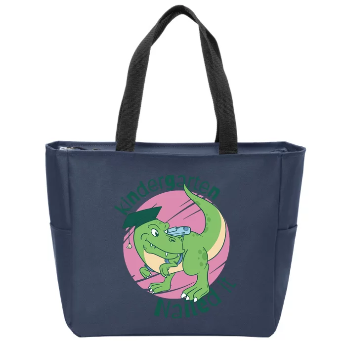 Kindergarten Nailed It Graduation Dinosaur Zip Tote Bag