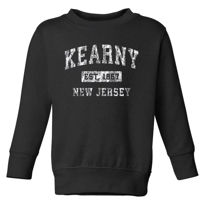 Kearny New Jersey Nj Vintage Established Sports Toddler Sweatshirt