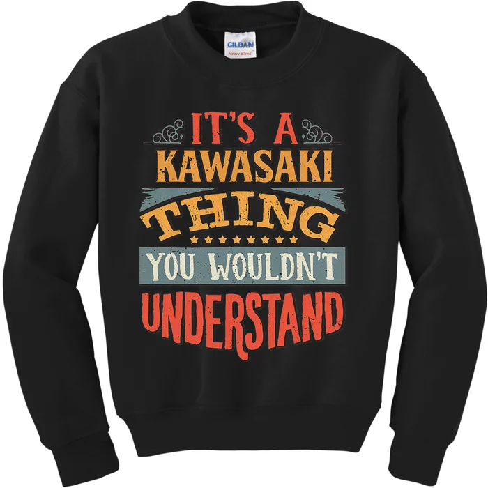 Kawasaki Name Kids Sweatshirt