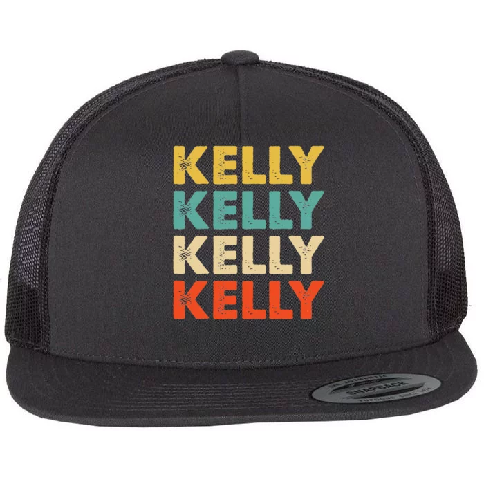 Kelly Name Flat Bill Trucker Hat