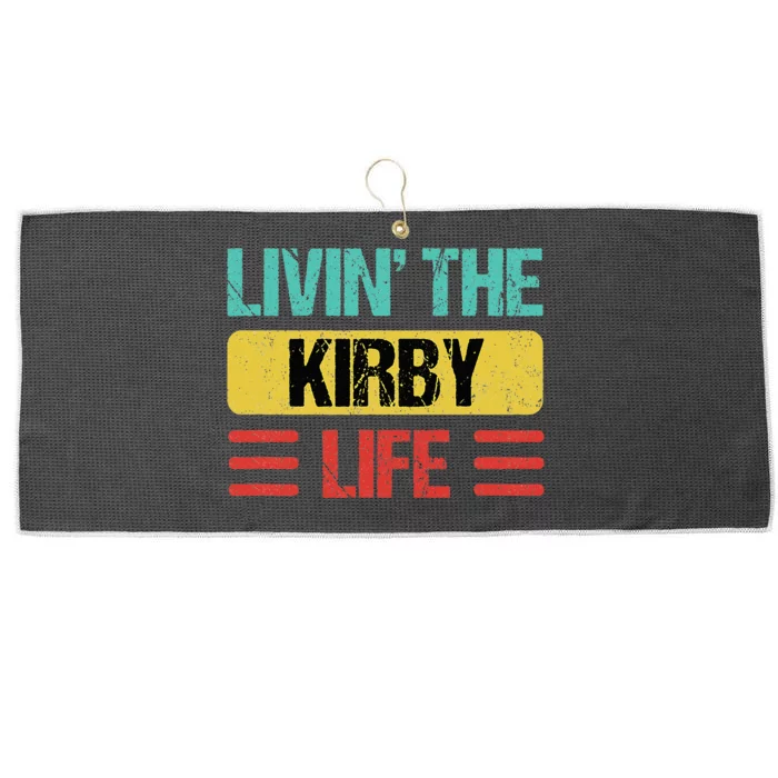 Kirby Name Large Microfiber Waffle Golf Towel