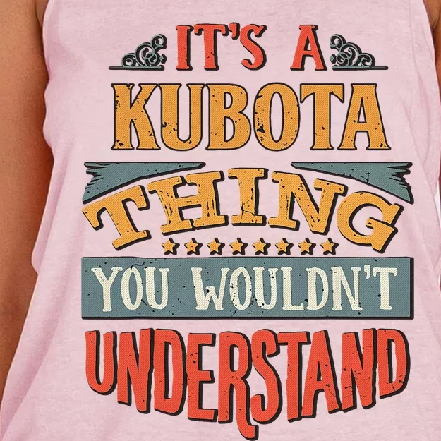 Kubota Name Women's Knotted Racerback Tank