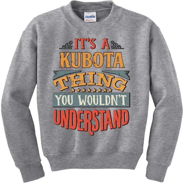 Kubota Name Kids Sweatshirt