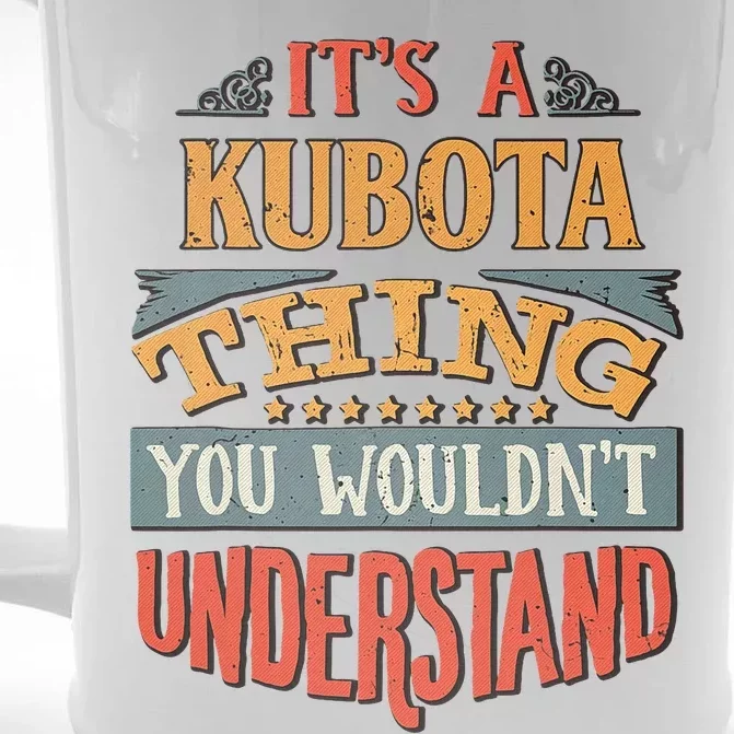 Kubota Name Front & Back Beer Stein