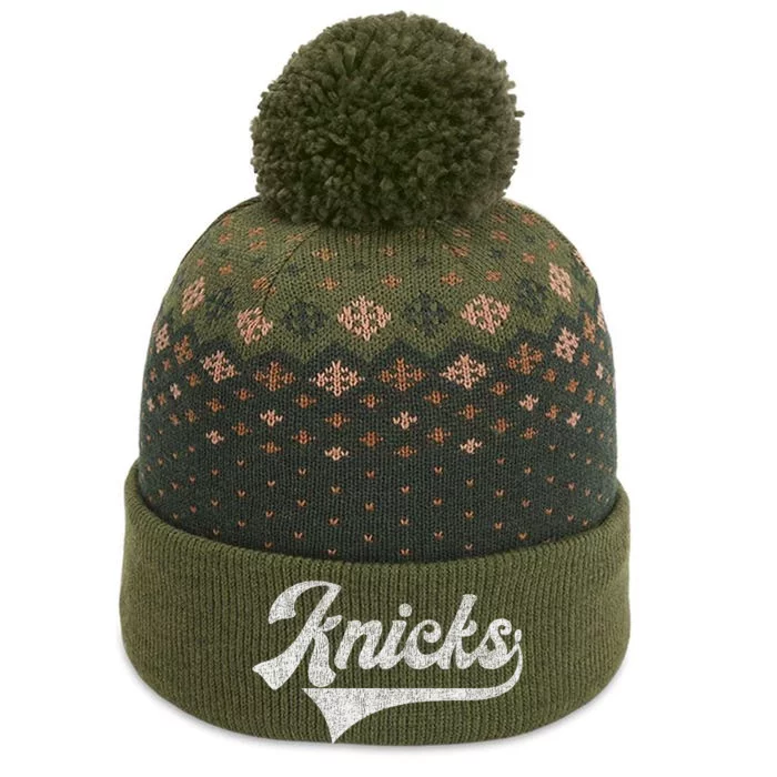 Knicks Name The Baniff Cuffed Pom Beanie