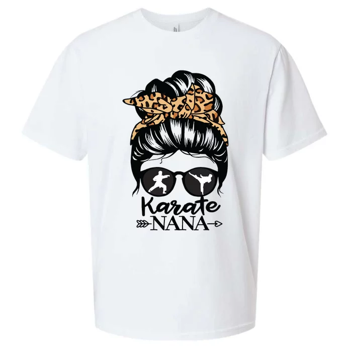 Karate Nana Messy Bun Hair Funny Karate Fighter Nana Sueded Cloud Jersey T-Shirt