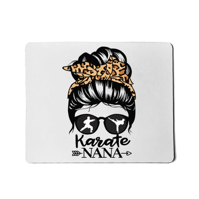 Karate Nana Messy Bun Hair Funny Karate Fighter Nana Mousepad