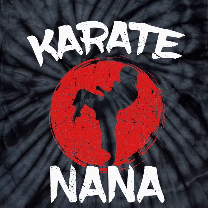 Karate Nana Martial Arts Grandma Ponytail Tie-Dye T-Shirt