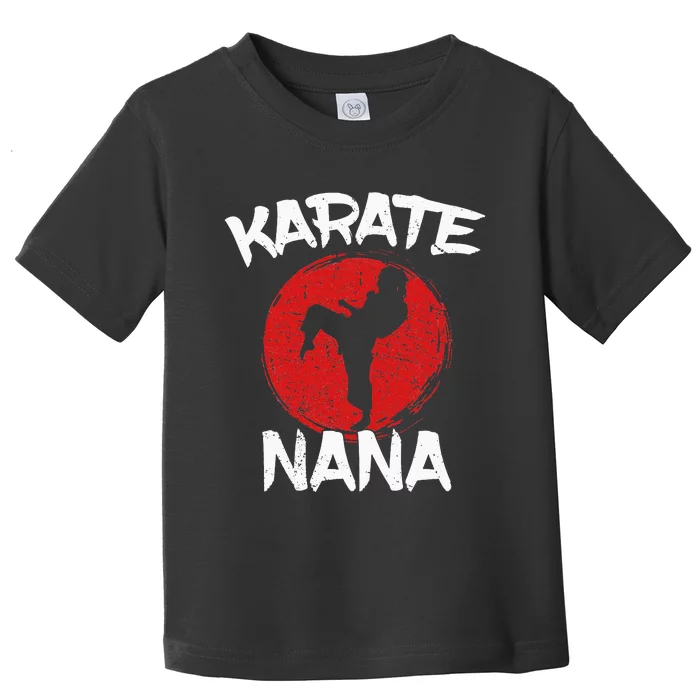 Karate Nana Martial Arts Grandma Ponytail Toddler T-Shirt