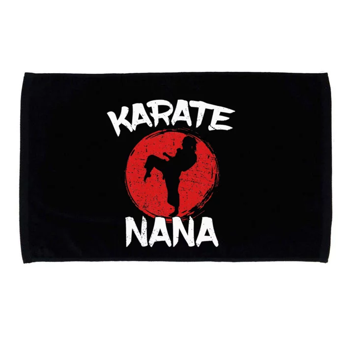 Karate Nana Martial Arts Grandma Ponytail Microfiber Hand Towel