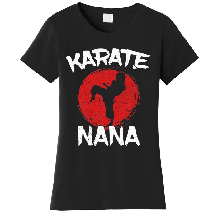 Karate Nana Martial Arts Grandma Ponytail Women's T-Shirt