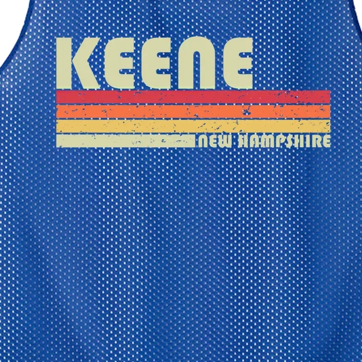 Keene Nh New Hampshire Funny City Home Roots Gift Retro 80s Gift Mesh Reversible Basketball Jersey Tank