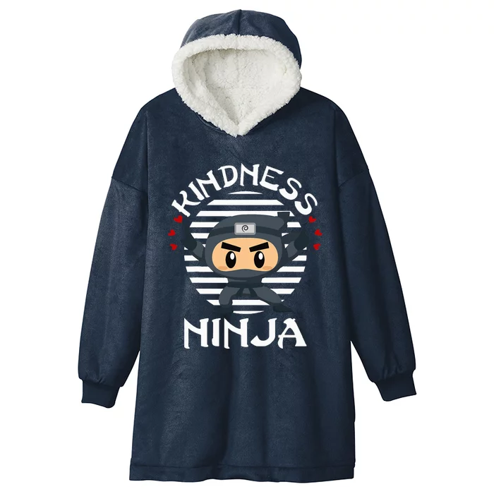 Kindness Ninja Orange Unity Day Anti Bullying Hooded Wearable Blanket