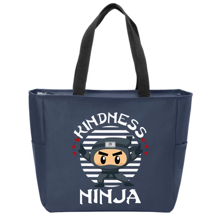 Kindness Ninja Orange Unity Day Anti Bullying Zip Tote Bag