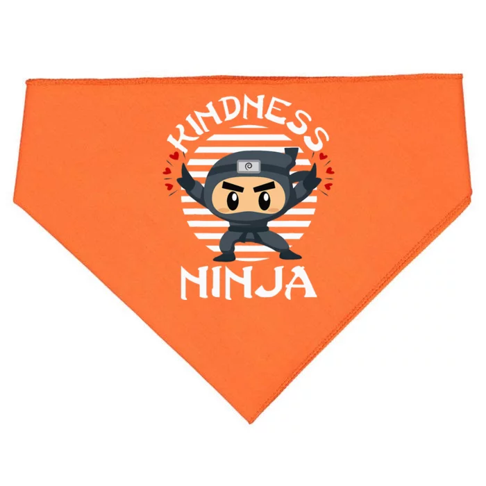 Kindness Ninja Orange Unity Day Anti Bullying USA-Made Doggie Bandana